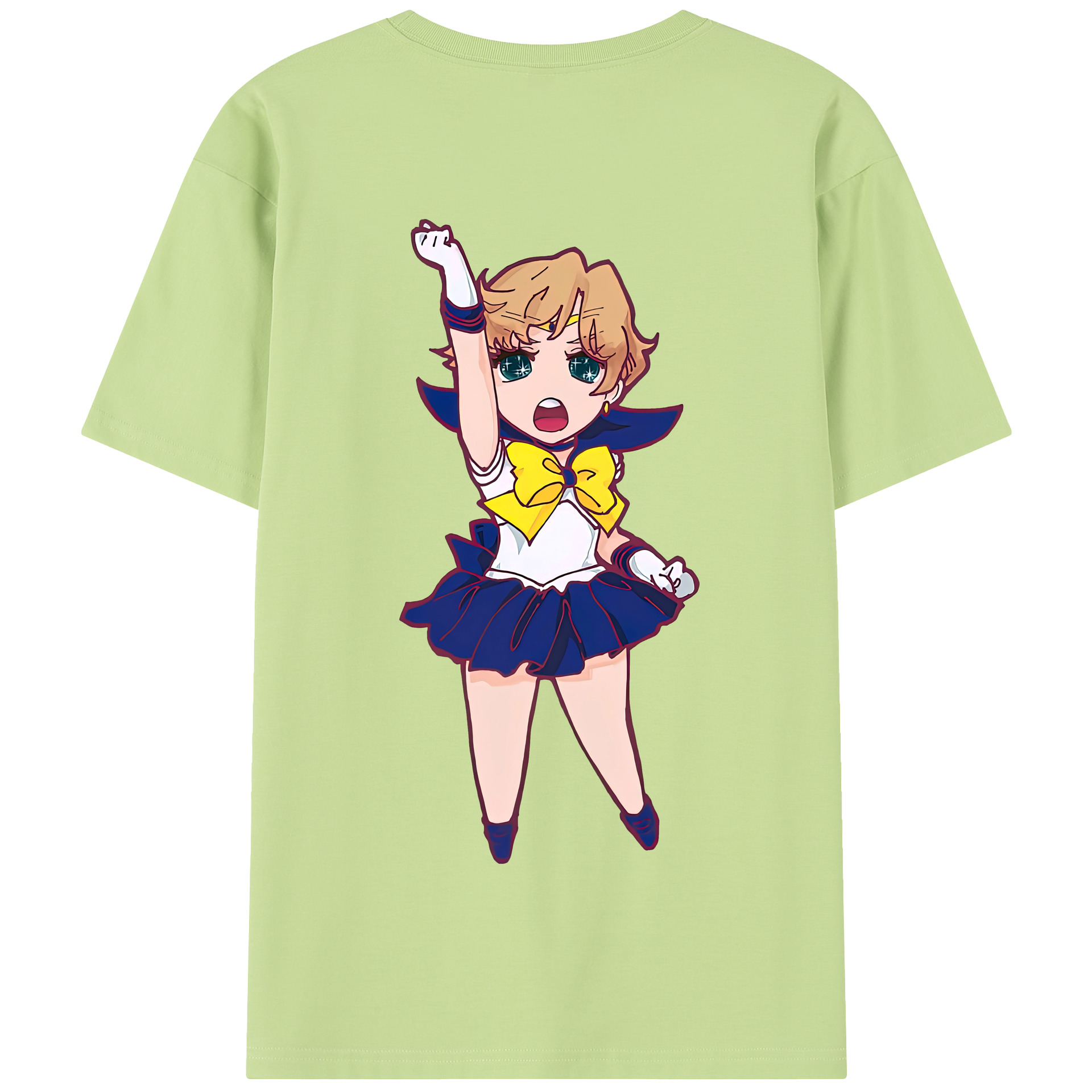 （画像用） 美少女戦士セーラームーン 天王はるか Sailor Moon Tenoh Haruka 綿100％半袖Tシャツ（背面プリント）